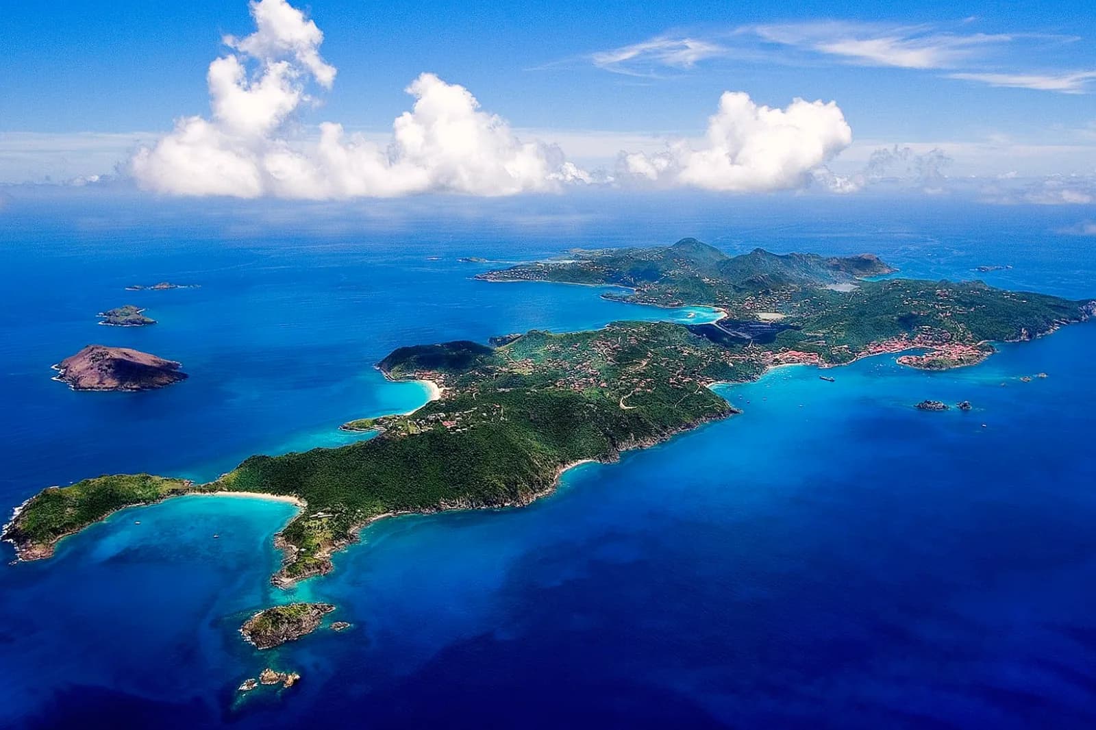 St. Barth Insel Luftaufnahme